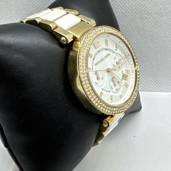 Michael Kors Parker MK6119 Womens Two Tone Analog Dial Quartz Wrist Watch JNA398 - Picture 3 of 11